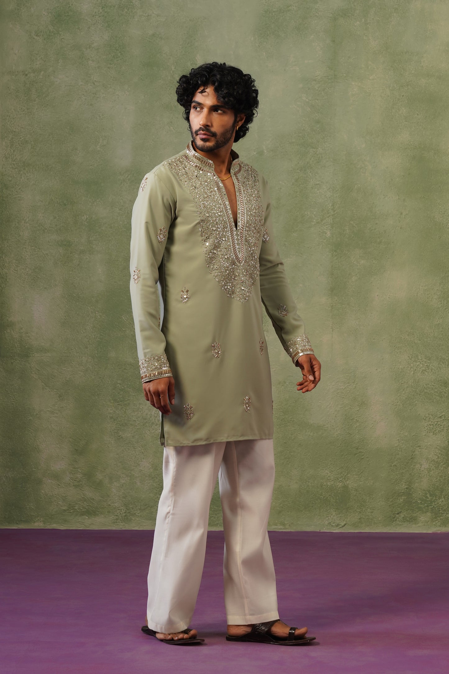 Zoya Bead Embroidered Kurta Set