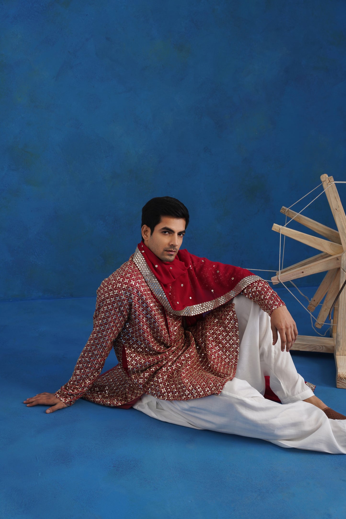 Gulraiz Rose Mirror Kurta Set with Dupatta