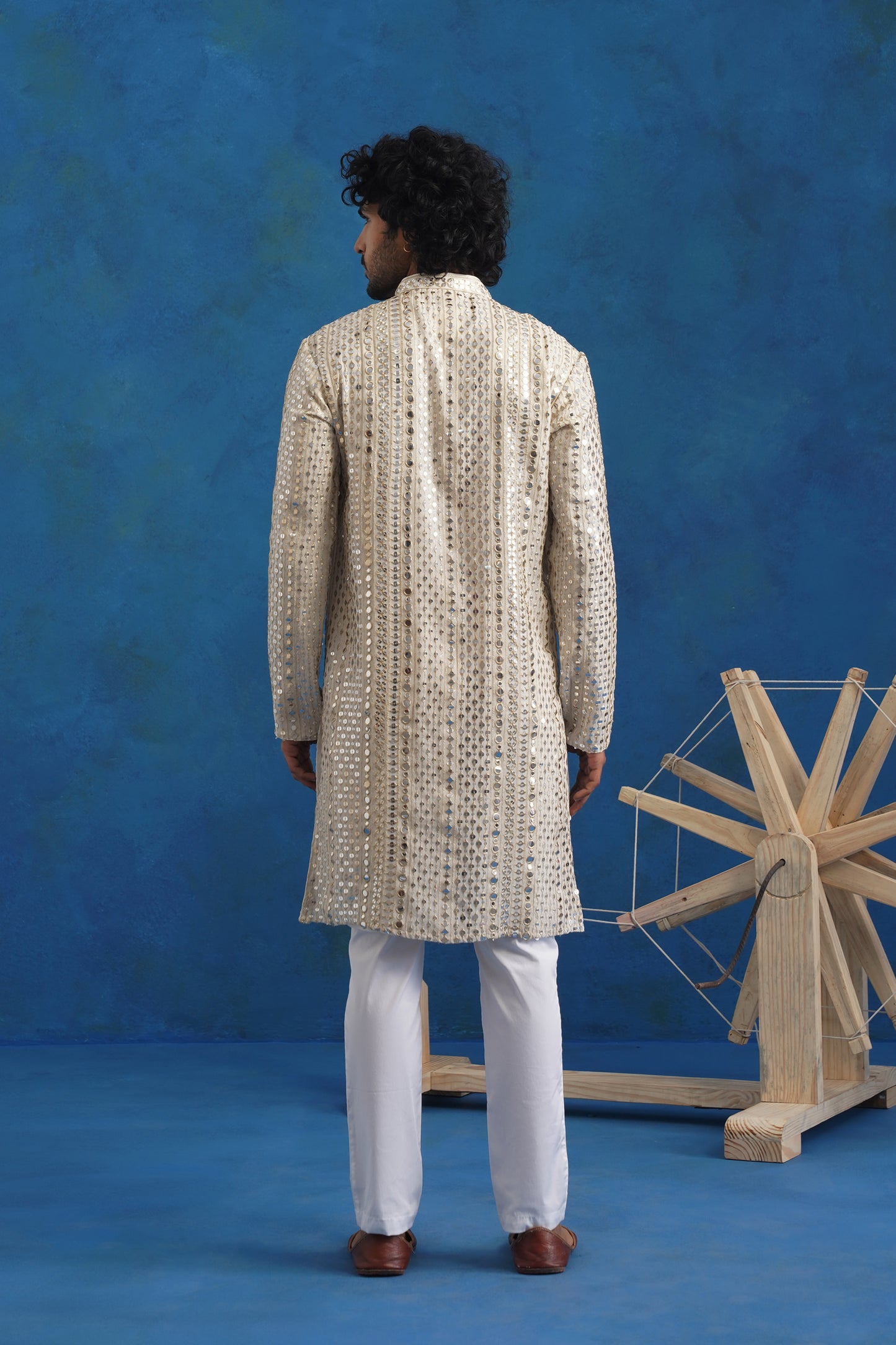 Sitaara Mirror Sequin Embroidery Kurta Patiyala Set