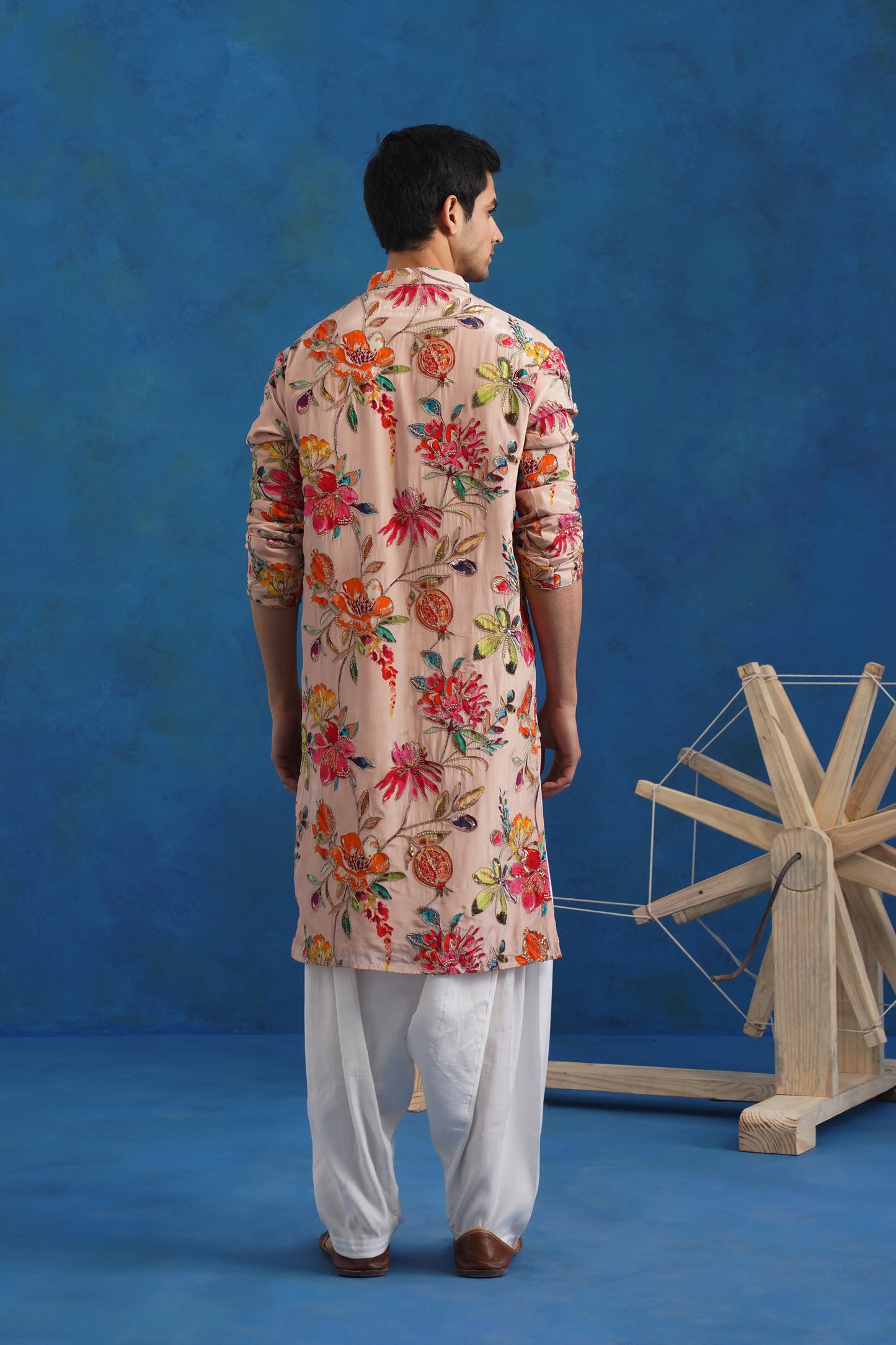 Gulbahar Pink Bead Embroidered Kurta Set