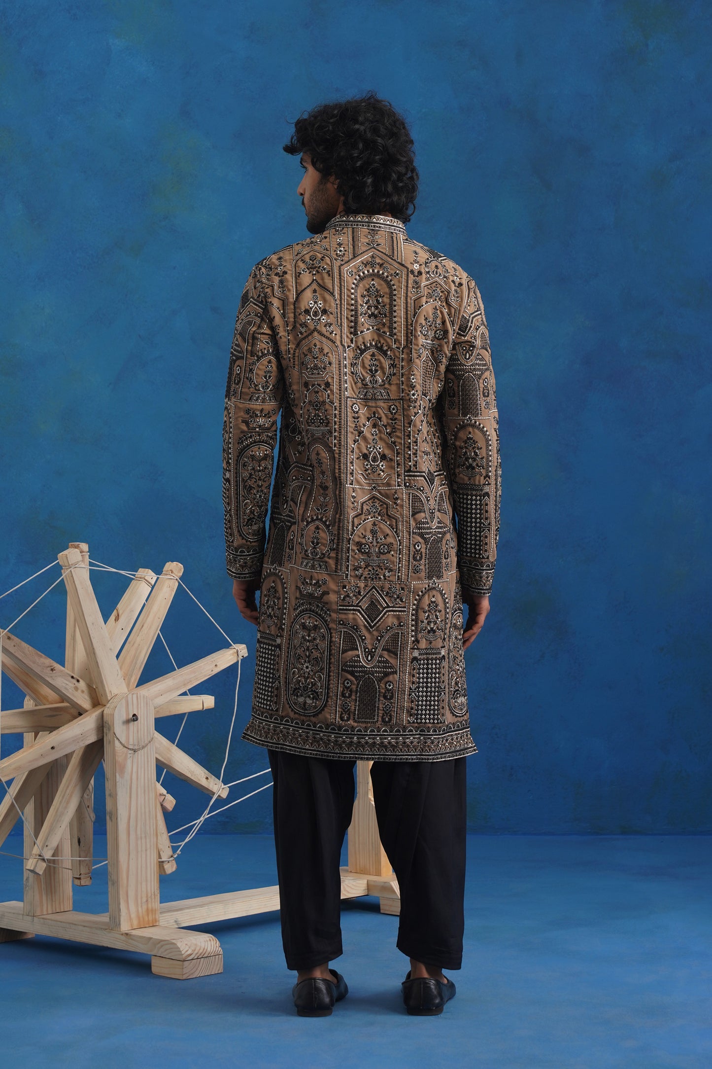 Kohinoor Brown Embroidered Kurta Set