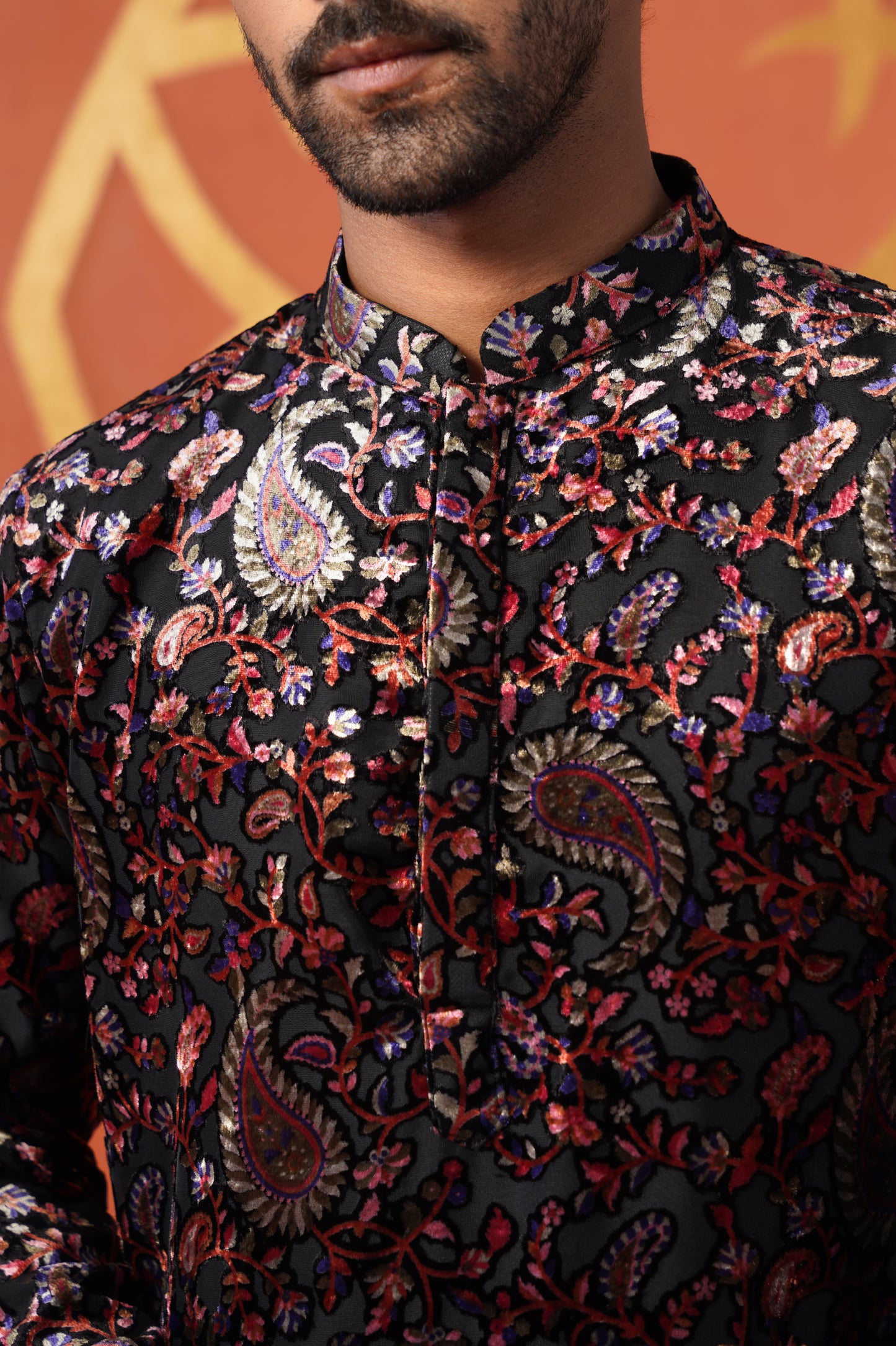 Heritage Velvet Brasso Kurta Patiyala Set