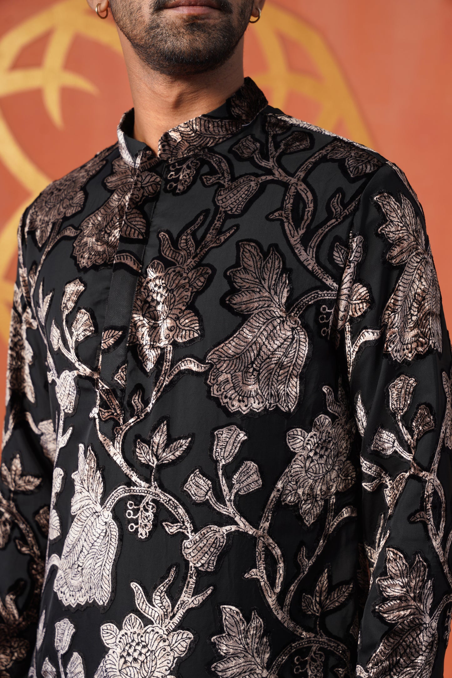 Blossom Velvet Brasso Kurta Patiyala Set