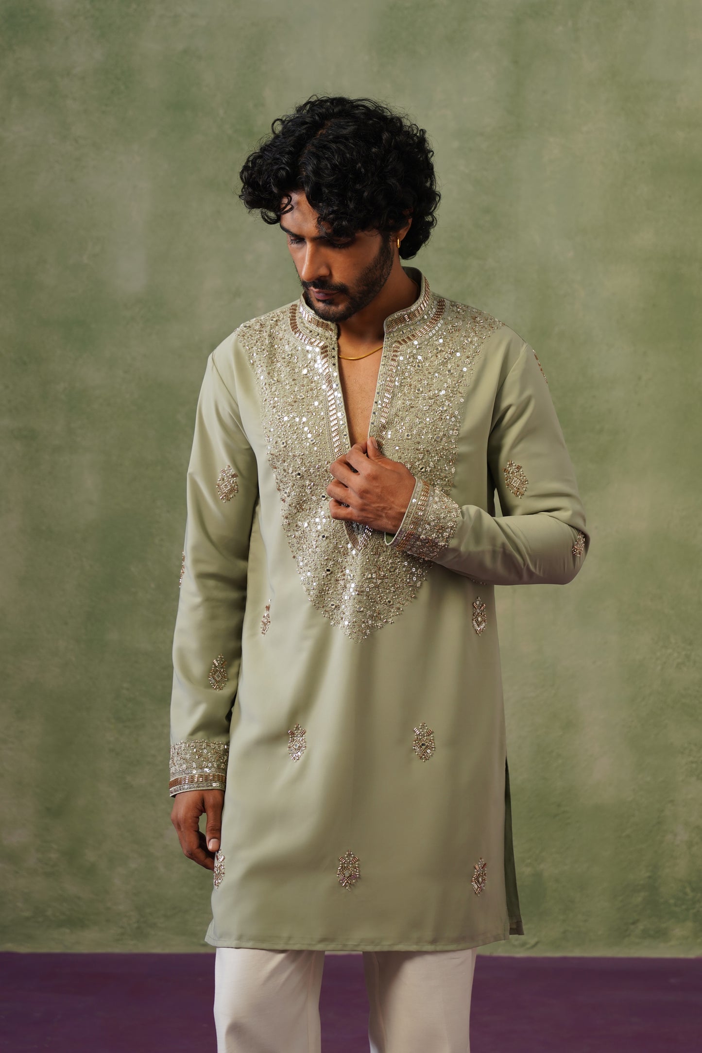 Zoya Bead Embroidered Kurta Set