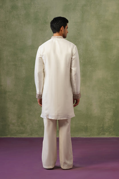 Aina Ivory Mirror Threadwork Kurta Set