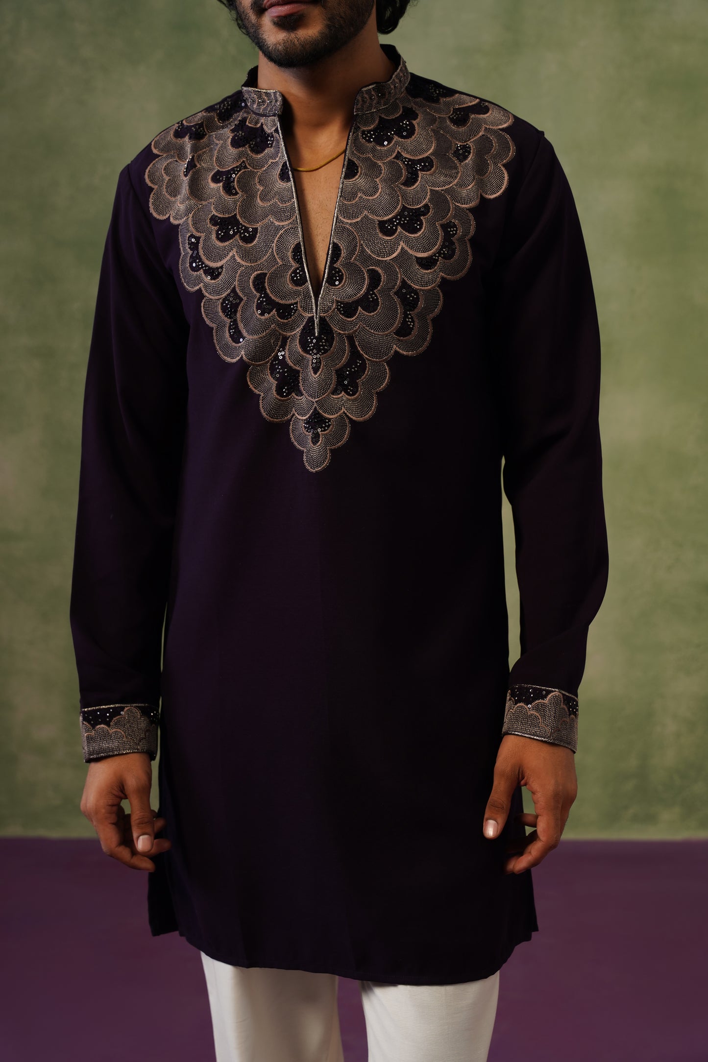 Zoravar Bead Embroidered Kurta Set