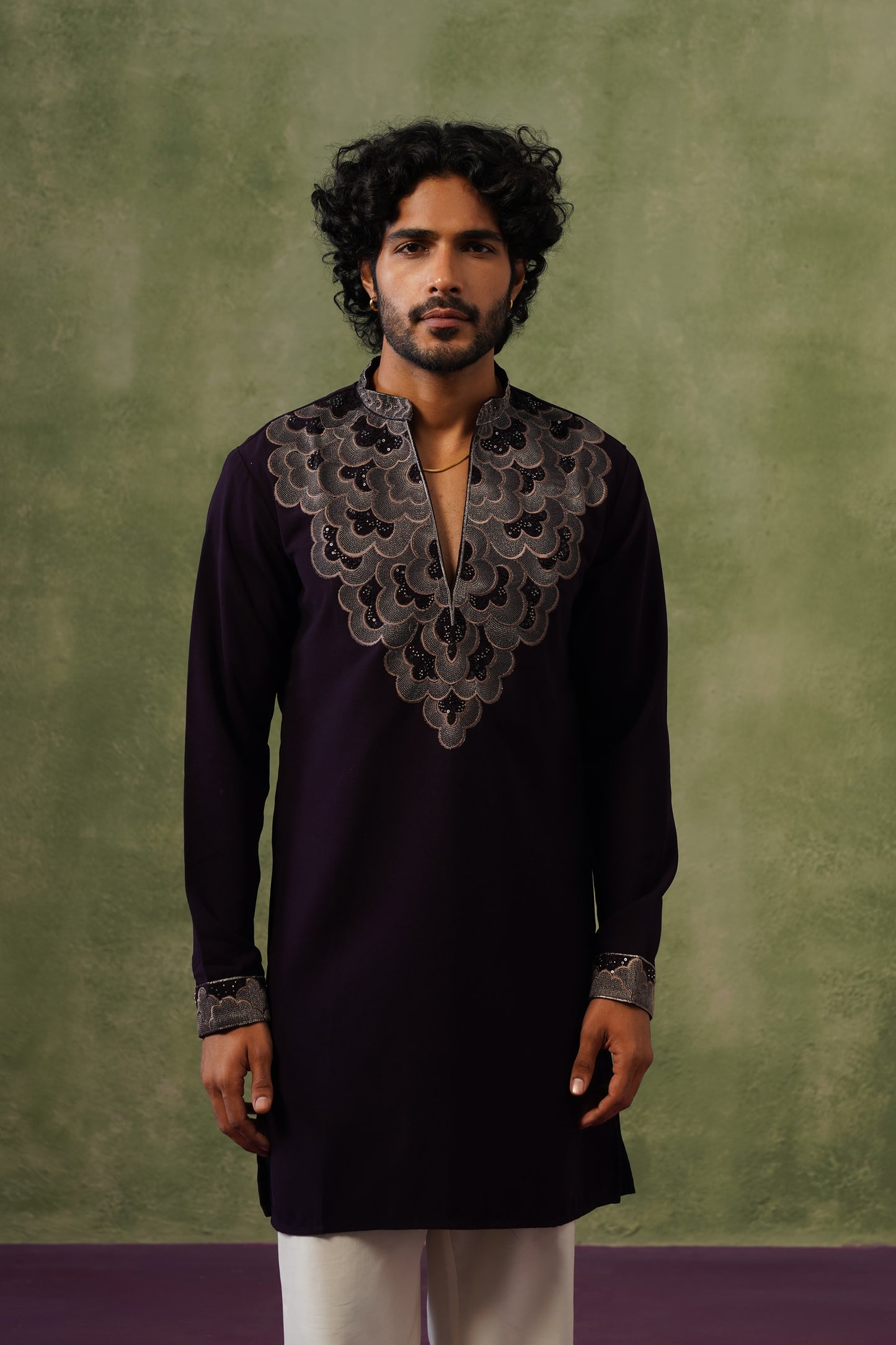 Zoravar Bead Embroidered Kurta Set