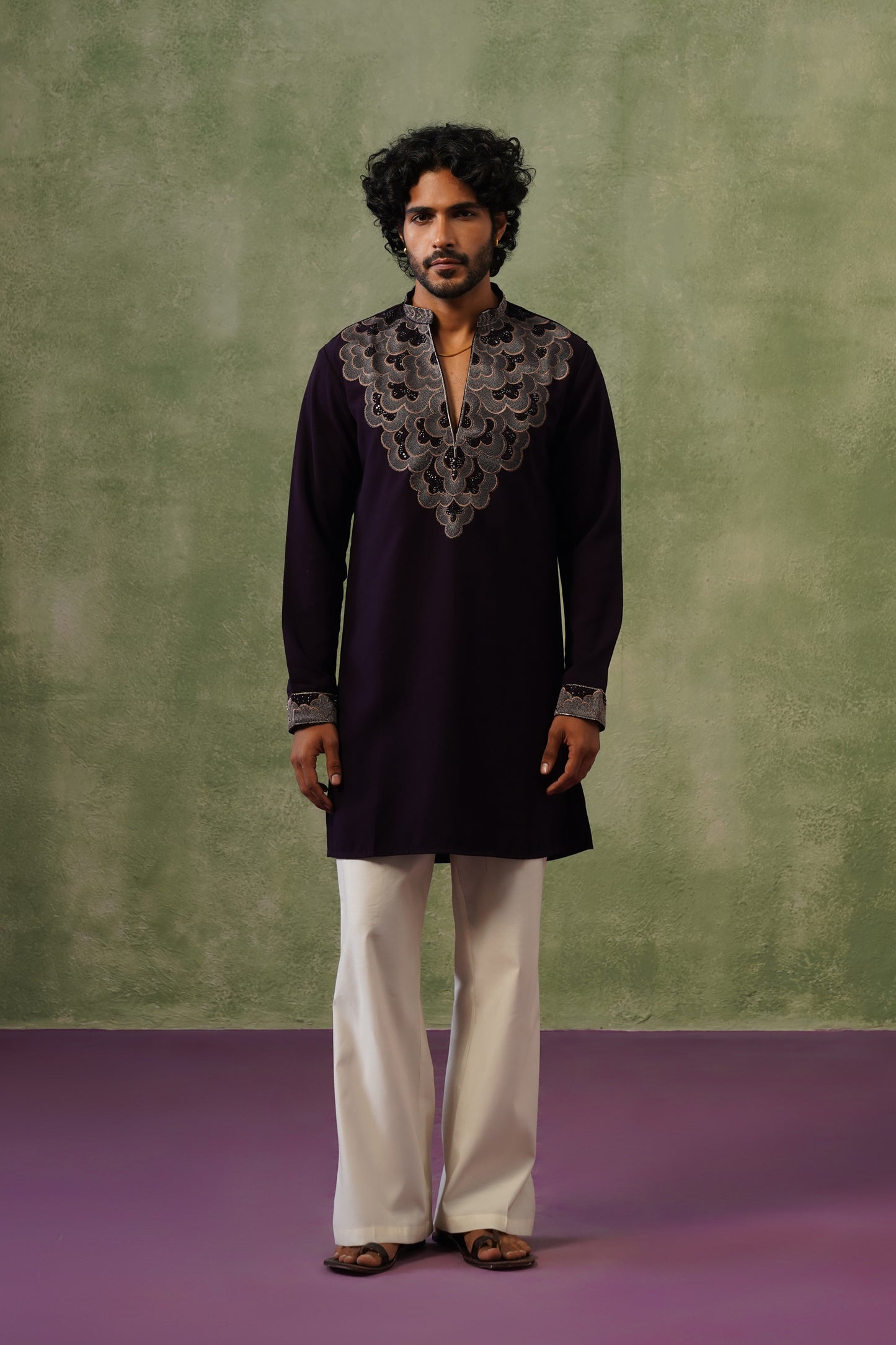 Zoravar Bead Embroidered Kurta Set