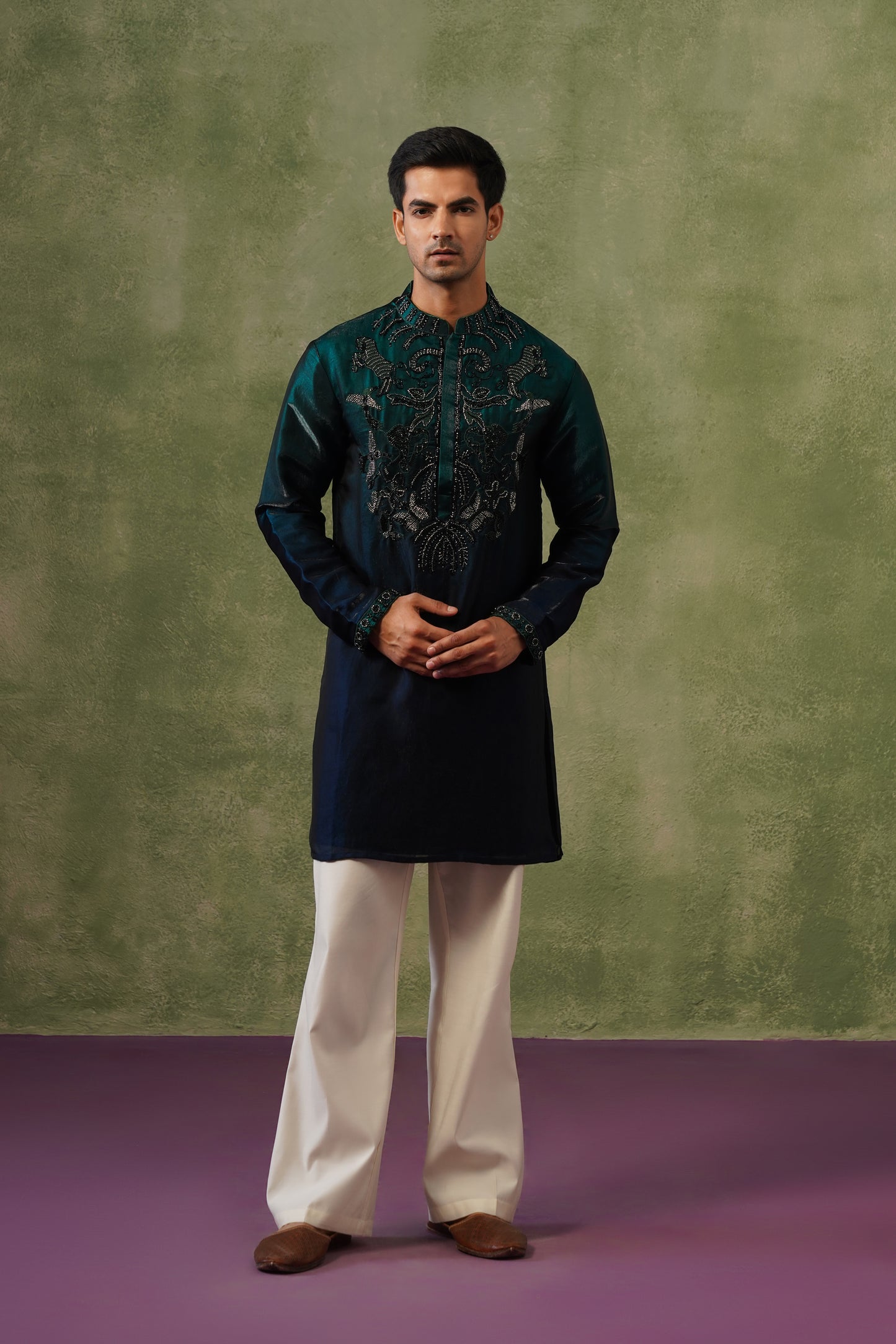Sahil Ombré Bead Embroidered Kurta Set