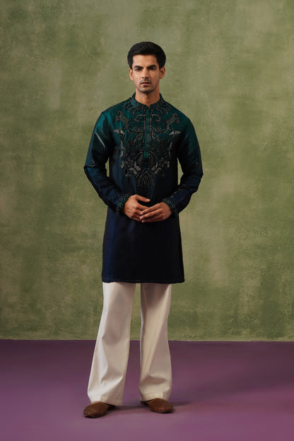 Sahil Ombré Bead Embroidered Kurta Set