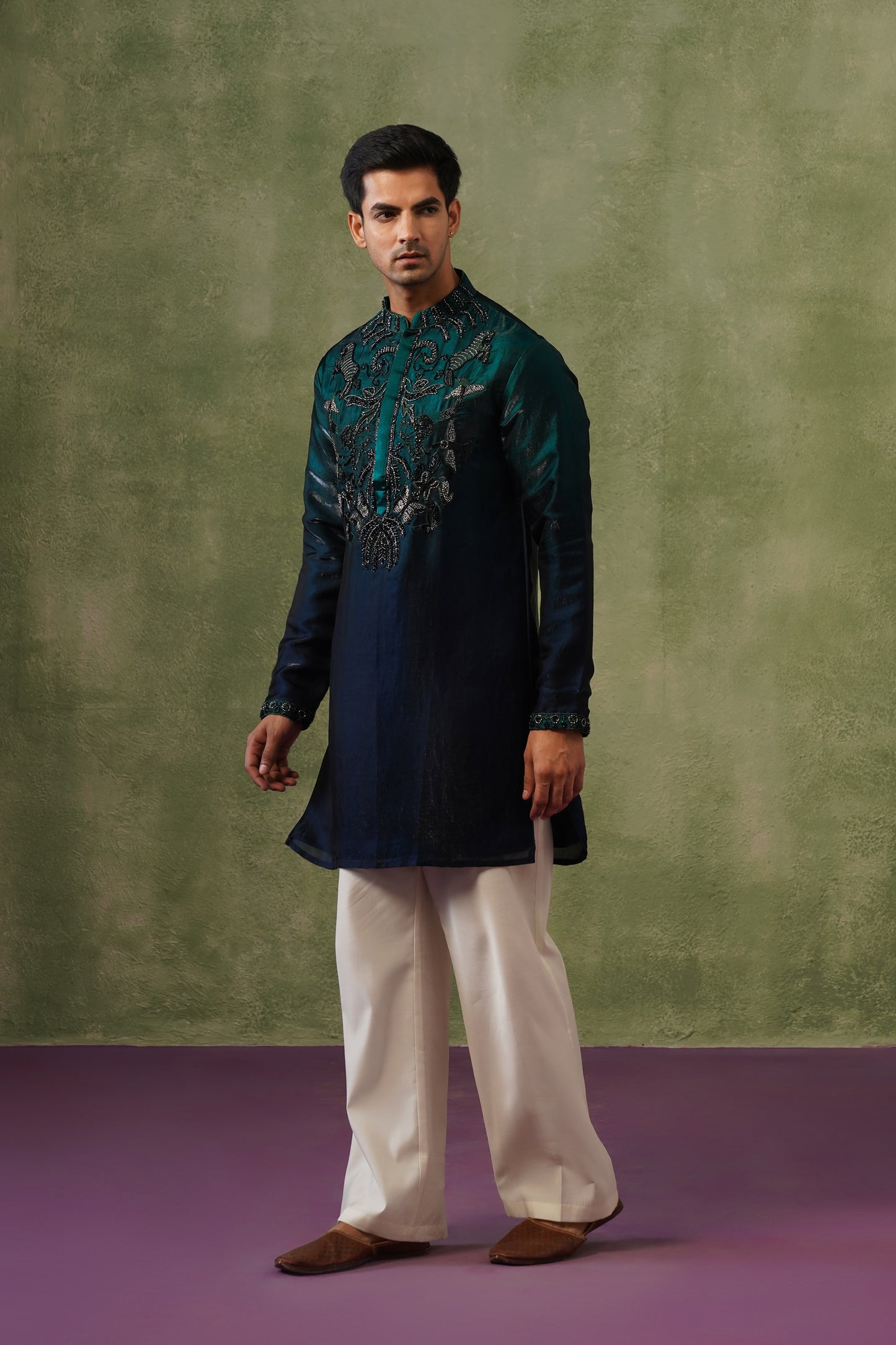 Sahil Ombré Bead Embroidered Kurta Set