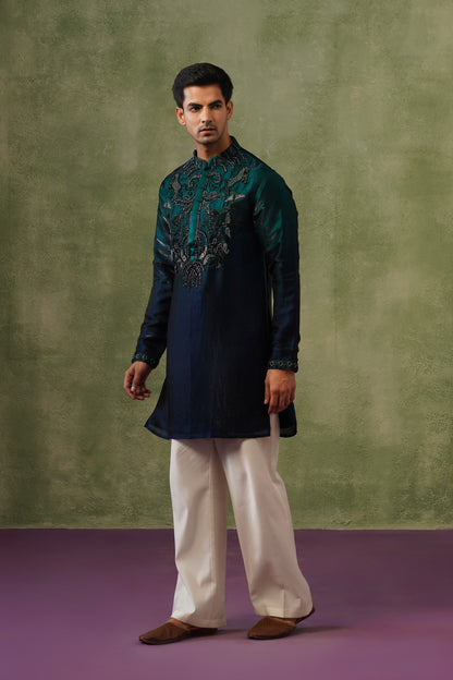 Sahil Ombré Bead Embroidered Kurta Set