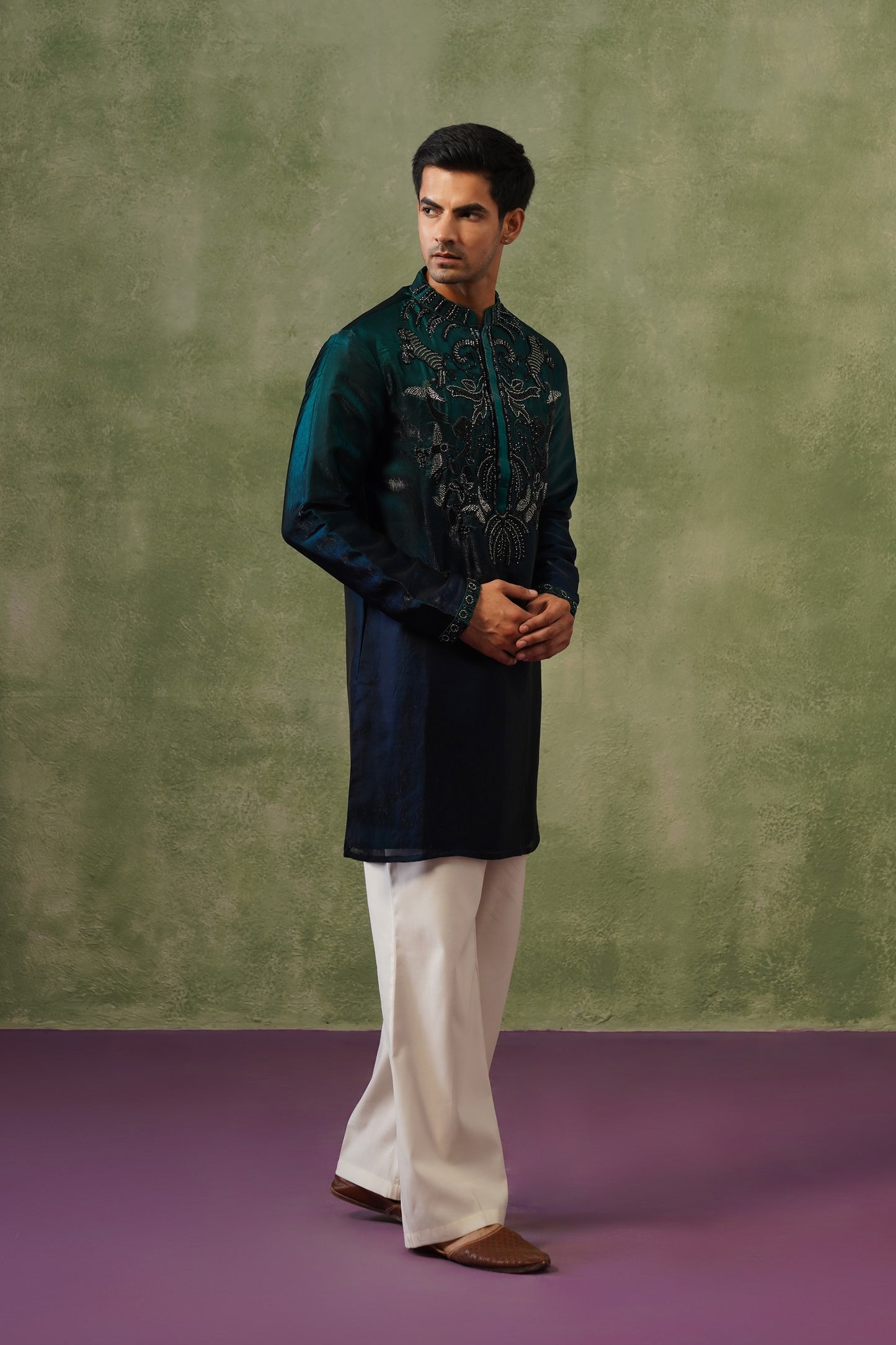 Sahil Ombré Bead Embroidered Kurta Set