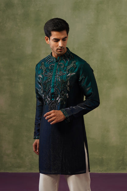 Sahil Ombré Bead Embroidered Kurta Set