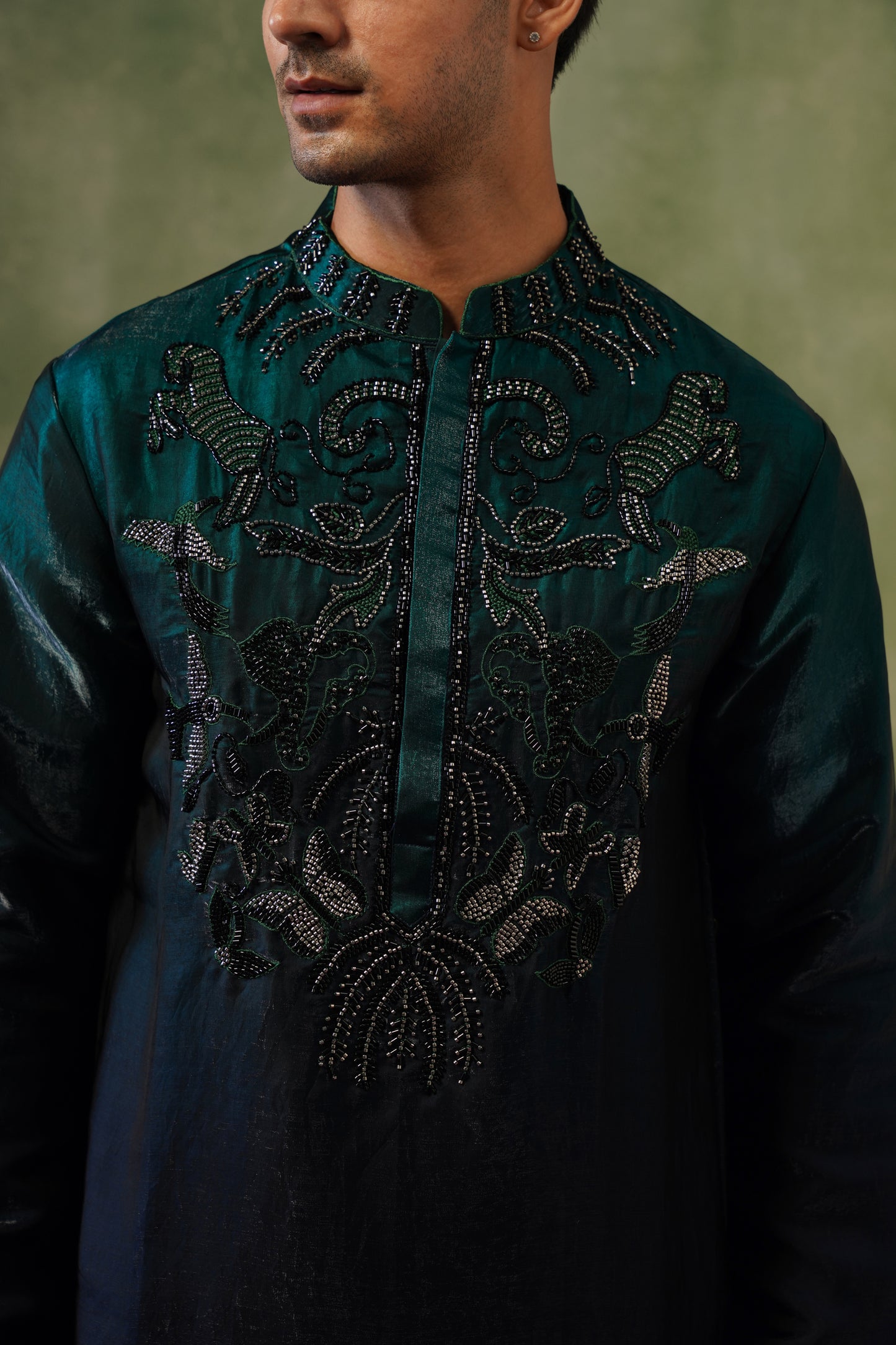 Sahil Ombré Bead Embroidered Kurta Set