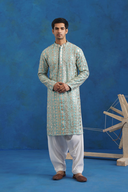 Aasmaan Mirror Embellished Kurta Set