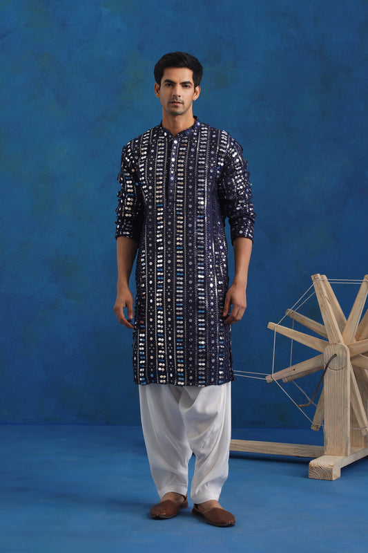 Neel Midnight Mirror Kurta Set
