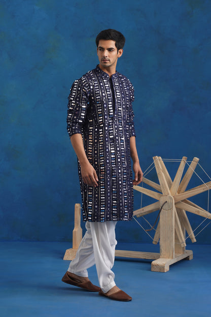 Neel Midnight Mirror Kurta Set