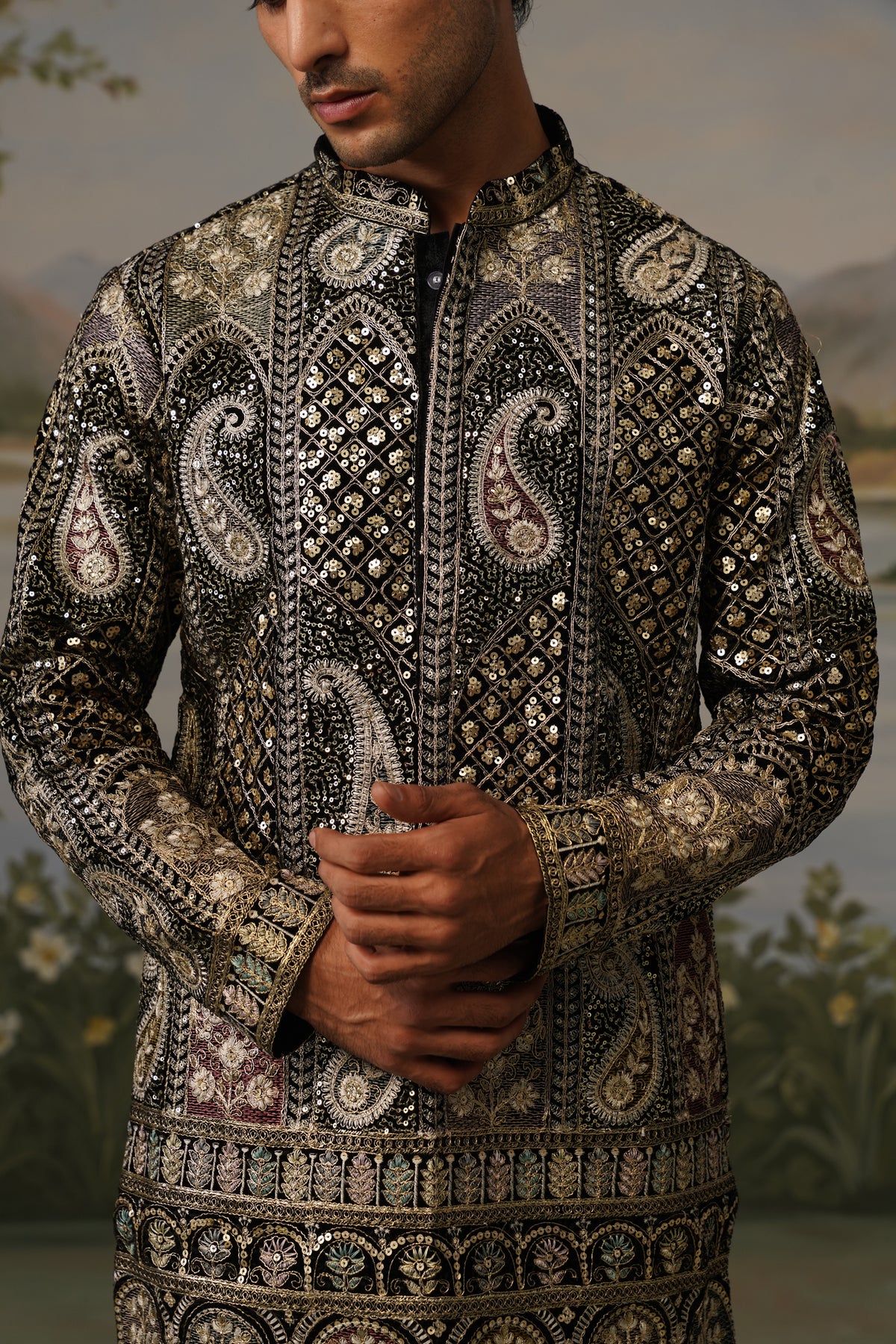 Baazigar Black Threadwork Kurta Set