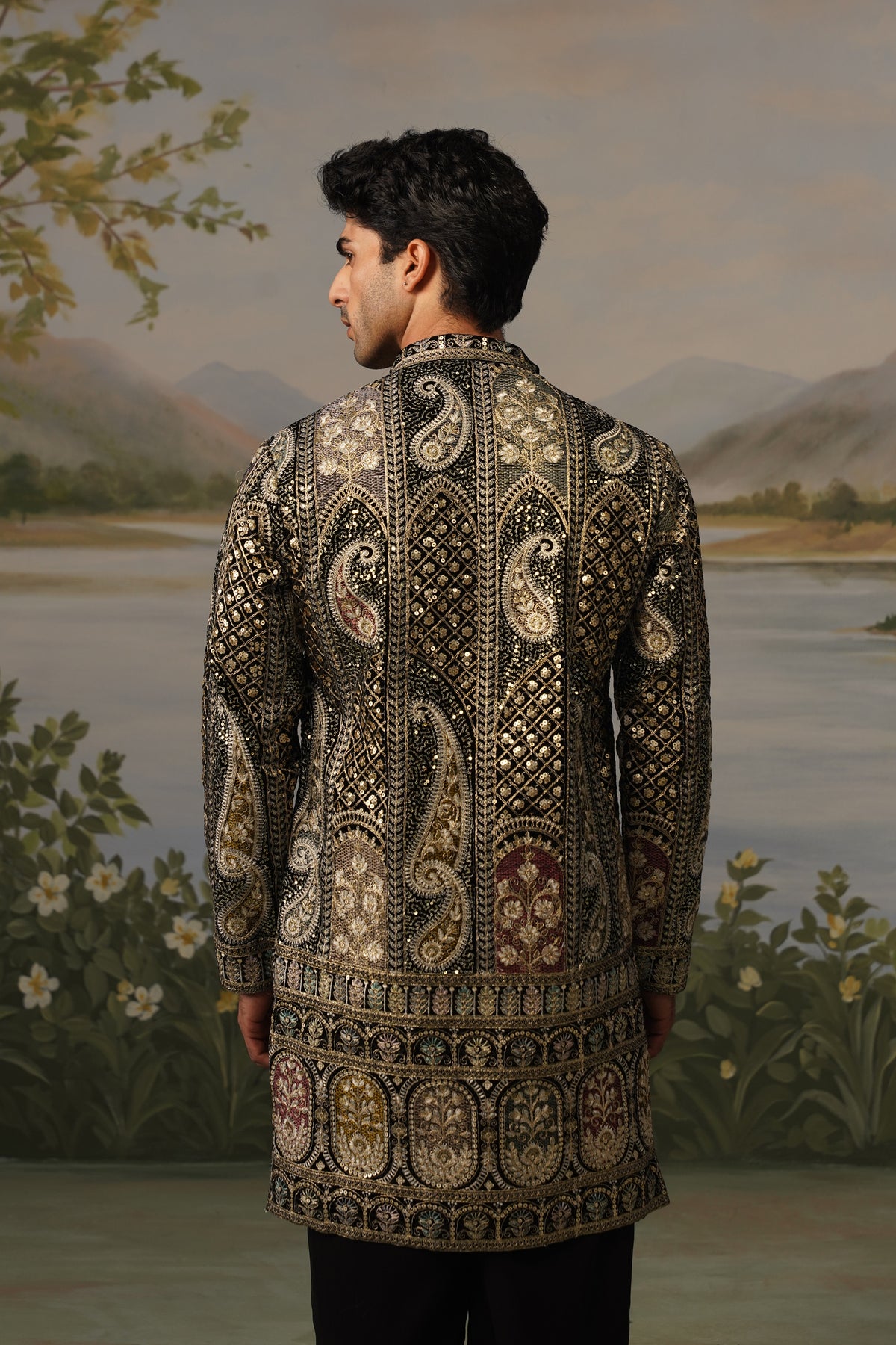 Baazigar Black Threadwork Kurta Set