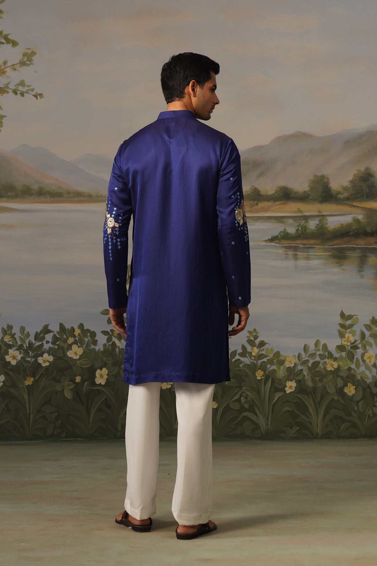 Neelam Royal Blue Handwork Kurta Set