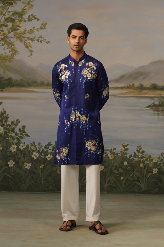 Neelam Royal Blue Handwork Kurta Set