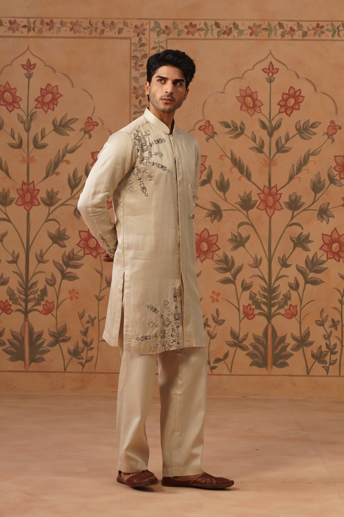 Chaahat Ivory Metal Handwork Kurta Set With Dupatta