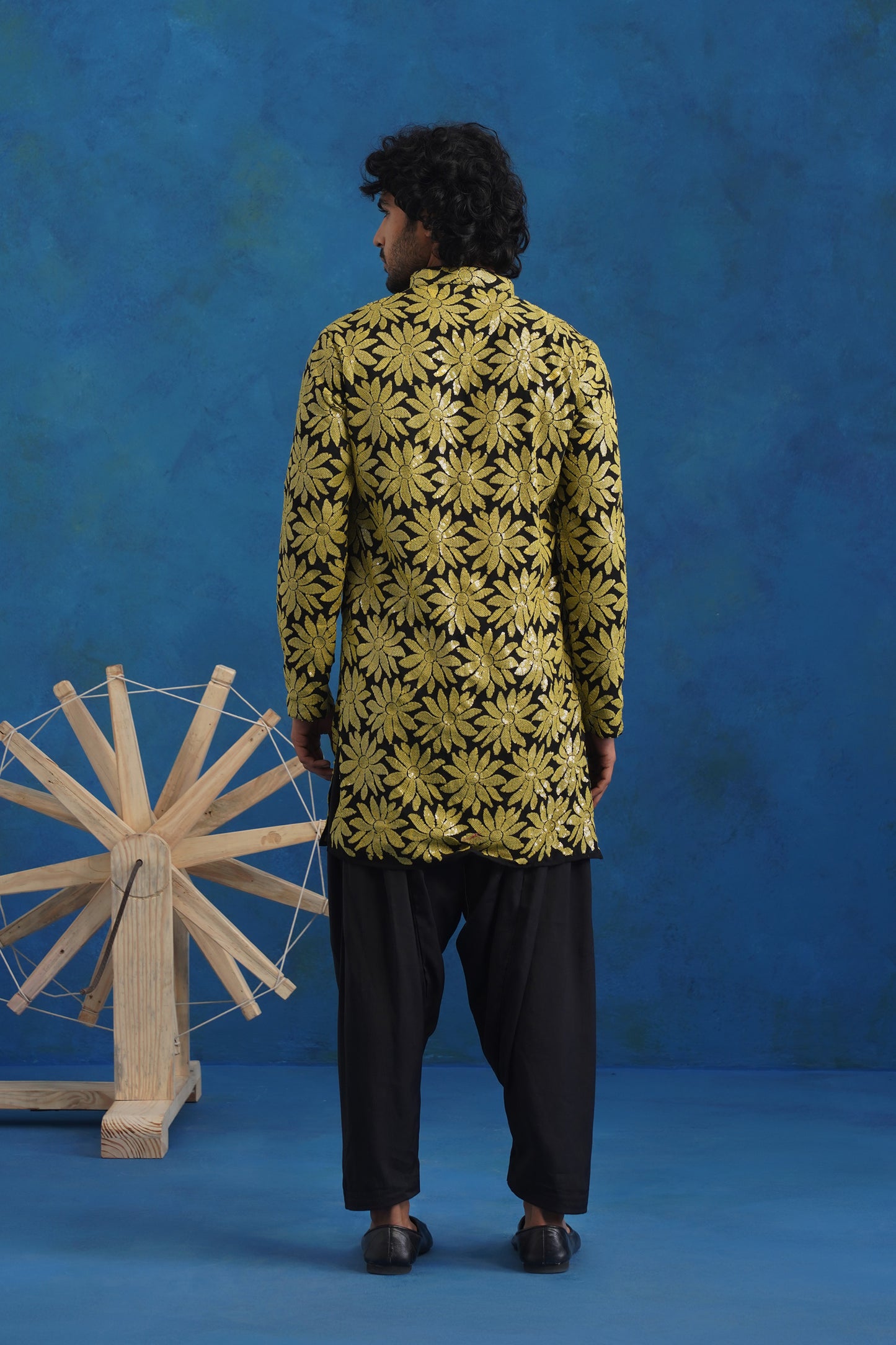 Sunflower Sequin Mirror Kurta Set