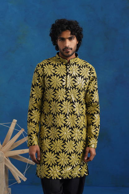 Sunflower Sequin Mirror Kurta Set