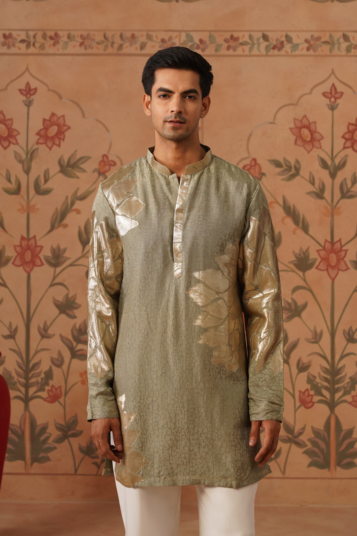 Warq Sage Jacquard Kurta Set