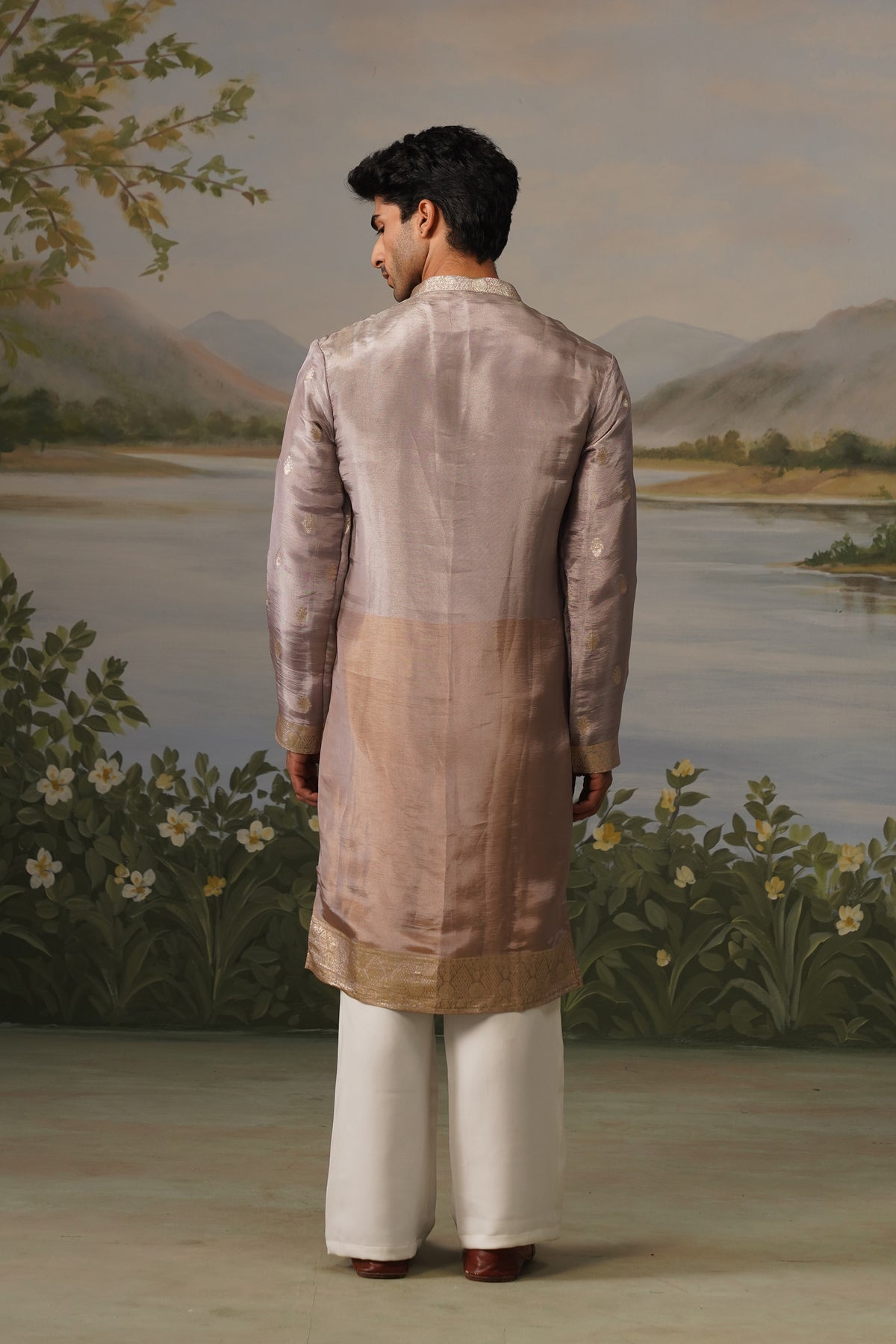 Abri Lavender Jacquard Kurta Set