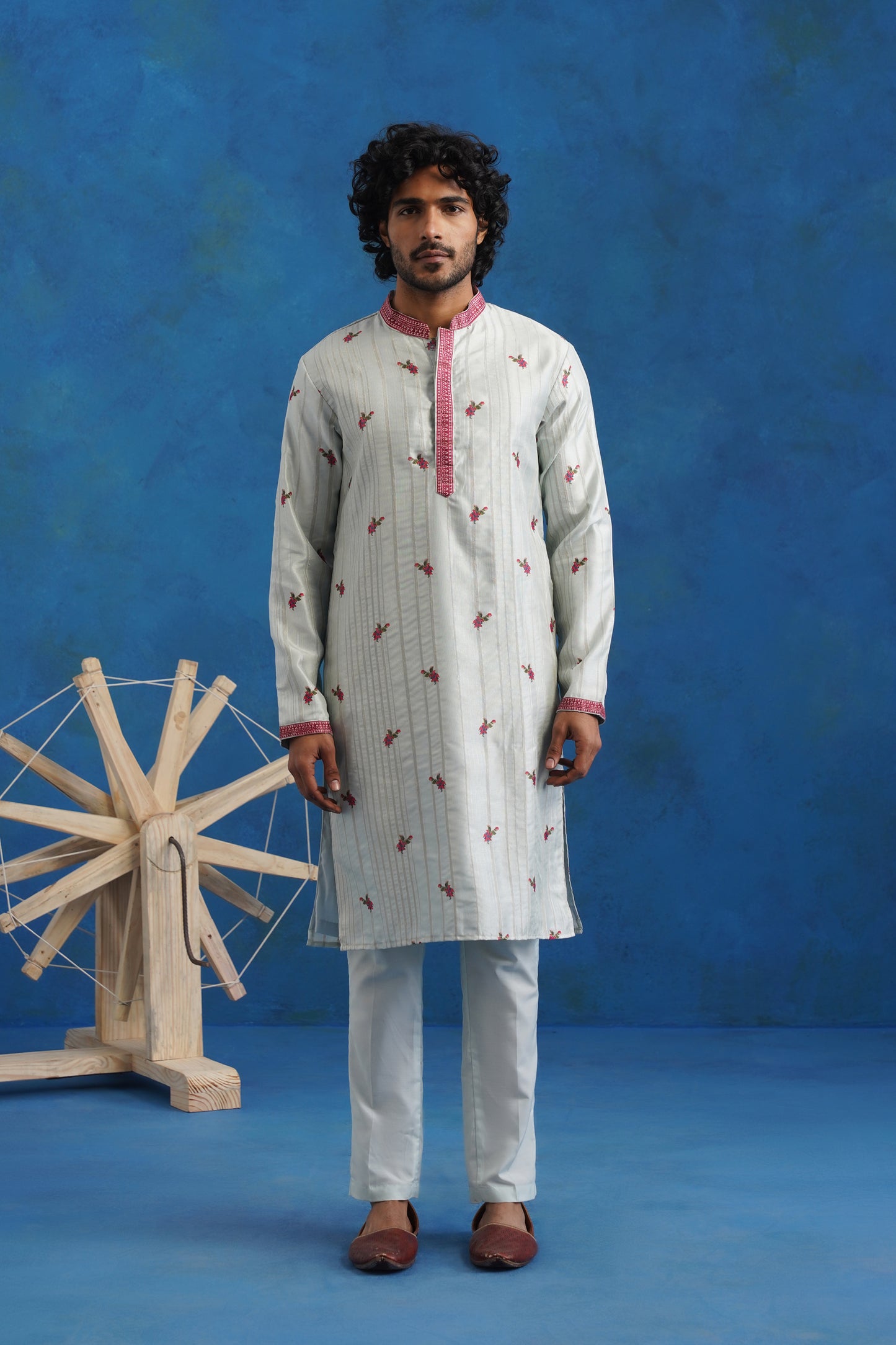 Tussar Silk Celebration Kurta Jacket Set