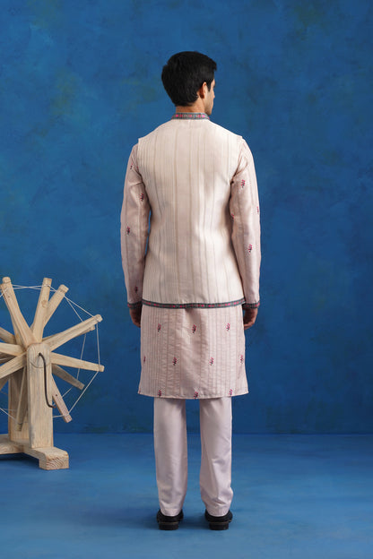 Regal Tussar Silk Kurta Jacket Set