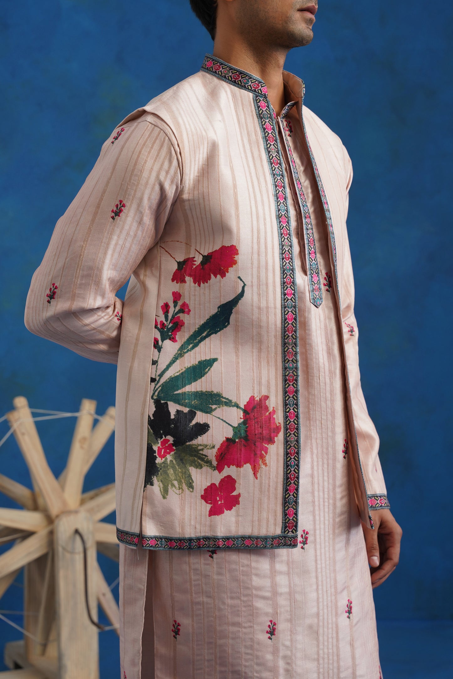 Regal Tussar Silk Kurta Jacket Set