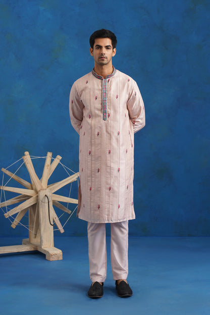 Regal Tussar Silk Kurta Jacket Set