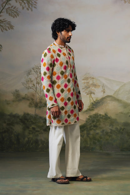 Rangoli Ivory Crochet Kurta Set