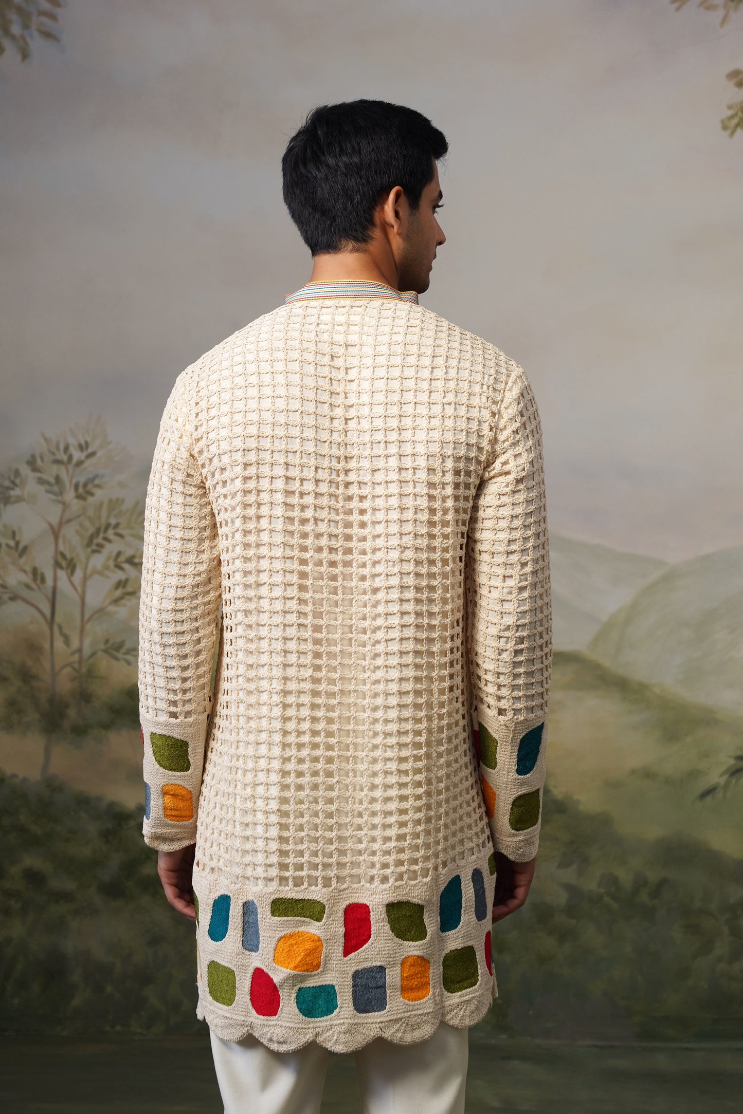 Chauka Ivory Crochet Kurta Set