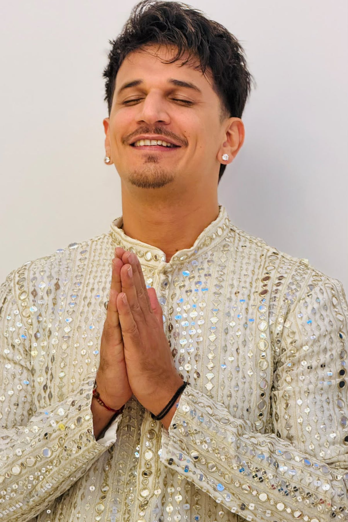 Prince Narula in Sitaara Mirror Sequin Embroidery Kurta Patiyala Set