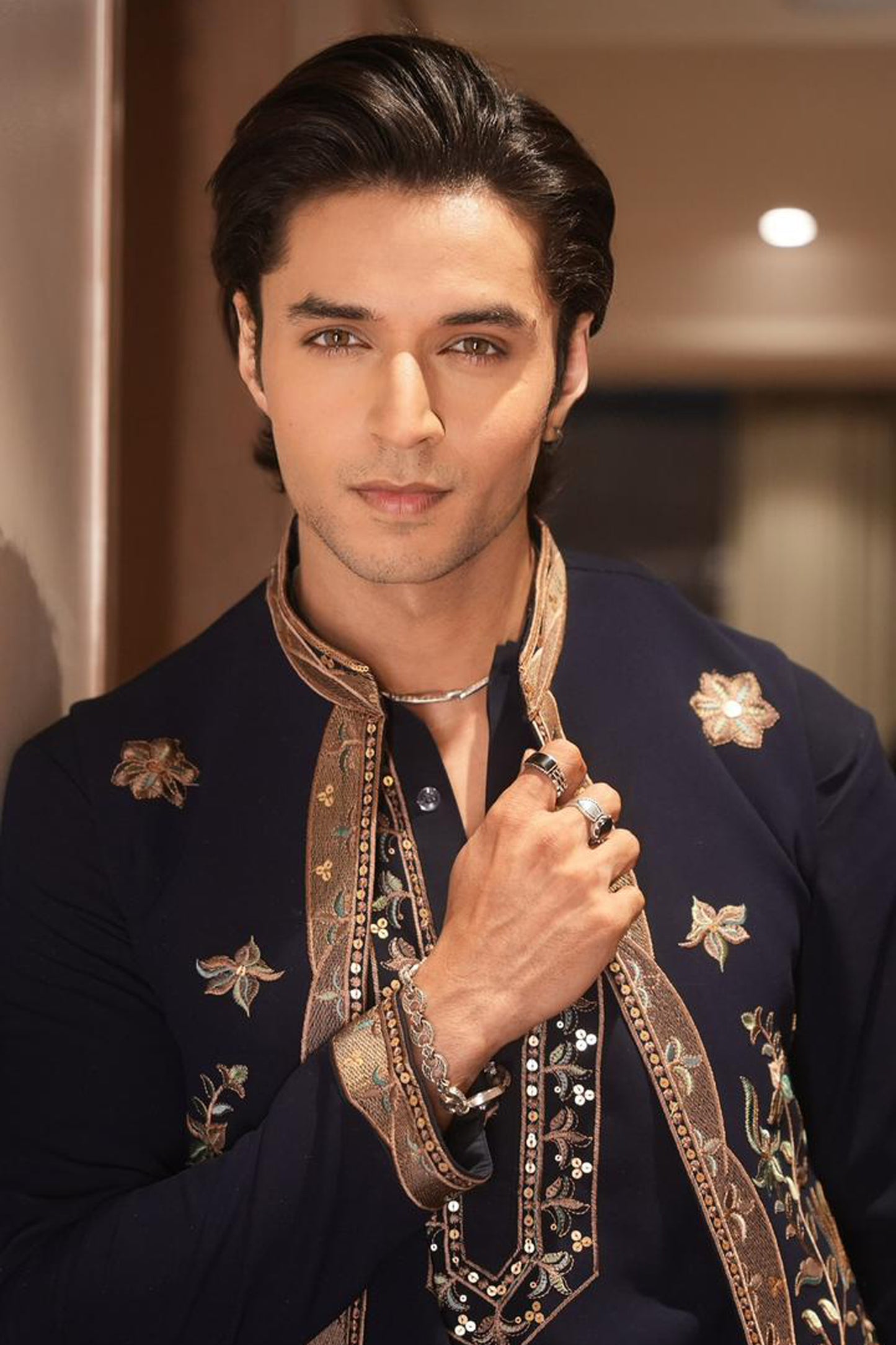 Sidharth Gupta in Neel Rutva Embroidered Kurta Jacket Set